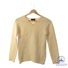 【訳アリ】 INED イネド トップス ニット セーター 長袖 Ｖネック ローゲージ レディース オフホワイト 9 日本製 901-15854 送料無料 古着