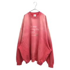 VETEMENTS (ヴェトモン) NOT DOING SHIT TODAY SWEATSHIRT UE63CN160P ヴィンテージ加工 スウェットトレーナー ピンクのサムネイル