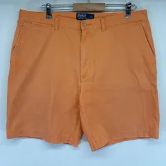 古着 ポロバイラルフローレン Polo by Ralph Lauren ショートパンツ ポロチノ ハーフ 短パン ワンポイントロゴ w38  オレンジ メンズ