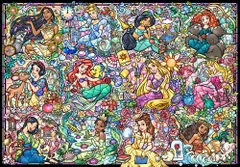 【特価商品】テンヨー(Tenyo) 【日本製】 1000ピース ステンドアート ジグソーパズル ディズニー プリンセス コレクション (51.2x73.7cm) DS-1000-776 サービスカード付き