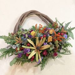 冬カラフルリース⭐︎ドライフラワーリース 25㎝