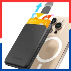 【人気商品】Tab M-Pull シリーズ対応 16/15/14/13/12 iPhone 財布 マグセーフ Wallet カード2枚収納 スマホカードケース タプを引いて取り出す ウォレット 軽量 37g ブラック カードケース magsafe対応 スライド