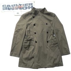 【90s】GAULTIER HOMME objet olive khaki trench coat archive