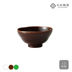 櫛目 12飯碗 白 アメ 緑
小田陶器 茶碗 美濃焼