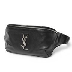 サンローラン / SAINT LAURENT　クラシック モノグラム ベルトバッグ / ボディバッグ　590076　レザー　ブラック 【中古】 商品番号 S-158728