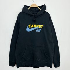【フォロワー様クーポン配布中！】NIKE SB × CARPET COMPANY ナイキエスビー ×カーペットカンパニー スウェットパーカー プルオーバー 輸入古着 海外古着 US古着 メンズ ブラック XLサイズ 【S114】