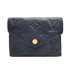 【LOUIS VUITTON/ルイ・ヴィトン】ポルトフォイユ・ヴィクトリーヌ モノグラムアンプラント M64577 三つ折り財布 レザー マリーヌルージュ  レディース 【中古】【真子質店】【BL】