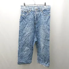 ◇ ⊂ ichi イチ ボタンフライ　ダメージサルエルデニムパンツ サイズS ブルー系 レディース E  【1507030012793】