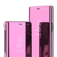 iPhone XS Max ケース 手帳 アイフォンxsmax  ミラー光沢 ハイブリット 手帳 ケース 【Color】 ピンクのサムネイル