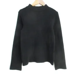 B&Y ユナイテッドアローズ BEAUTY&YOUTH ビューティー&ユース リブニット カットソー 長袖 ハイネック 無地 F ダークグリーン 緑 /FF37