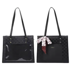 [ハルジオ] 痛バに見えない 痛バッグ おしゃれ 痛バ トート トートバッグ 推し活バッグ 大人 黒 白 茶色 ブラック ホワイト ブラウン 推し活 オタ活 バッグ バック 鞄 かわいい 普段使い トレンド 人気 痛バック いたバック いたばっく いたば