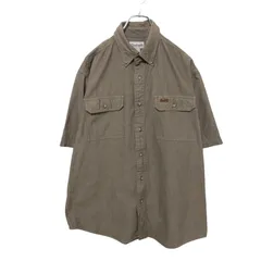 【Carhartt】 ロゴパッチ ボタンダウン ワークシャツ S-1187