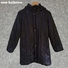 new balance フード付き ブラックダウンジャケット Lサイズ