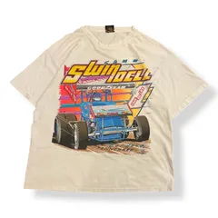 90s ★90年代 ★レーシング　★Racing　★レーシングカー　★swindell  ★古着　★アメカジ　★ストリート　★Y2K ★古着　★Vintage ★Tシャツ ★ホワイト ★白T ★バックプリント ★車 ★BIG ★オーバーサイズ ★レース