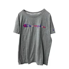 Champion 半袖 ロゴTシャツ レディース L グレー チャンピオン グラデーションプリント 古着卸 アメリカ仕入 a706-5700