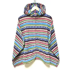 【UNIQLO】ユニクロ ポンチョ フリース パーカー ジャケット フェアアイル柄 雪 ノルディック ジップアップ アウトドア 秋冬 スポーツ スポーツMIX ウォーキング アメカジ ネイティブ カラフル カラー レディース フリー 女性 F / M996f