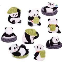 【新着商品】ワッペン アイロン アップリケ 刺繍 パンダ import) (LOLO