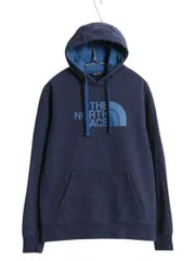 【お得なクーポン配布中!】 ノースフェイス プリント スウェット フード パーカー メンズ М The North Face プルオーバー 裏起毛 トレーナー アウトドア ツートン 紺