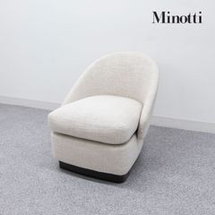 【展示品】Minotti ミノッティ LAWSON ローソン ラウンジ アーム チェア ファブリック オフホワイト ロドルフォ・ドルドーニ