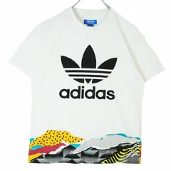 アディダスオリジナルスAdidasoriginals半袖Tシャツ両面プリントトレフォイルロゴプリント白ホワイトスポーツvintageヴィンテージ40328