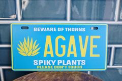 新品 AGAVE  アガベ ドライガーデン メタルサイン 看板 ナンバープレート CALIFORNIA アメリカンハウス DIY  玄関 サボテン