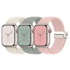 新品 Missair コンパチブル アップルウォッチ バンド ナイロン 42 41 40 38mm Apple Watch バンド 編み込み ゴム 磁気式バックル マグネット アップルウォッチ スポーツバンド 伸縮性 iWatch Series10 9 8 7