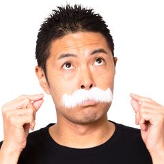 宴会の達人 紳士なひげ 白 ジェントルマン マジシャン 手品師 男前 口ひげ つけヒゲ 付け髭 コスプレ