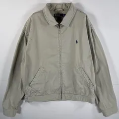古着 90's/90年代 ポロバイラルフローレン Polo by Ralph Lauren スウィングトップジャケット ワンポイントロゴ L  ベージュ メンズ