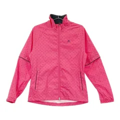 サイズ：M ADIDAS GOLF アディダスゴルフ ; 2WAY レインウェア 上下セットアップ ドット柄 ピンク系 [240101332307] ゴルフウェア レディース ストスト