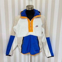 ★ NIKE ナイキ ハーフジップ ボア フリース パーカー マルチカラー 生地切替 ウェア ジャケット ユニセックス 大きめ サイズ:XL 表記 NO171