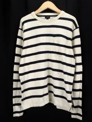 ジェイクルー J.CREW カットソー ニット クルーネック ボーダー S ベージュ 紺