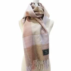 ジルバイジルスチュアート JILL by JILLSTUART マフラー ストール チェック 大判 フリンジ ピンク系