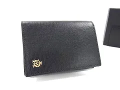 ■極美品■ dunhill ダンヒル ベルグレイブ レザー カードケース カード入れ 名刺入れ メンズ 紳士 ブラック系 FP4171