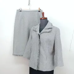 lavannor　13AR　セットアップ　セレモニースーツ　スカート　千鳥格子柄　フォーマル　フライフロント　ラバノア