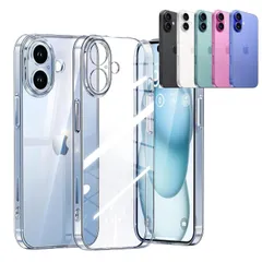 エトワール iPhone16用 ケース クリア 透明 ソフト TPU 薄型 軽量 耐衝撃 ﾚﾝｽﾞ保護 6.1ｲﾝﾁ 保護カバー 16