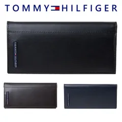 トミーヒルフィガー TOMMY HILFIGER 二つ折り長財布 ロゴ レザー メンズ 31tl19x019 BOX付