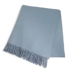エルメス セリエ ロゴ 大判 ストール ショール マフラー カシミヤ 100％ グレー ブルー 青 HERMES（美品）