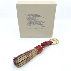 良品　BURBERRY レザータッセル　チャーム　キーホルダー タッセルのサムネイル