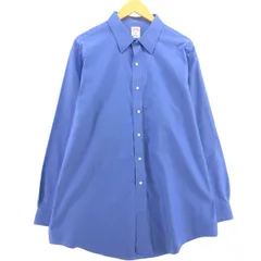 古着 ブルックスブラザーズ Brooks Brothers 346 ワイドカラー 長袖 コットンシャツ メンズXL相当/eaa564486