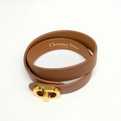 希少】Dior ベージュ レザーバングル ✨️Dior✨️ディオール