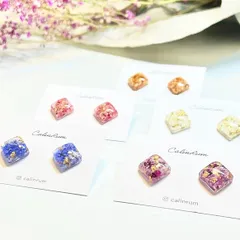 かすみ草ピアス【アレルギー対応】サージカルステンレス使用