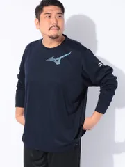 MIZUNO (ミズノ) Pure Hyper ドライ ロゴプリント クルーネック 長袖 Tシャツ