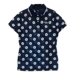 サイズ：M CALLAWAY キャロウェイ  半袖ポロシャツ 花柄 ネイビー系 [240101207488]# ゴルフウェア レディース ストスト