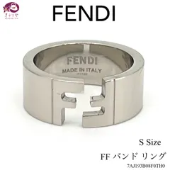 激安日本【Sサイズ・美品】フェンディ　FFモチーフ リング　メンズ　メタル　指輪 アクセサリー