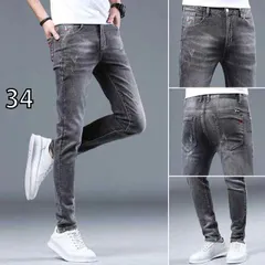 [34]春 コーデ メンズ 用 服 シンプル ファッション オシャレ 大人 かっこいい 大きいサイズ ストリート 紳士服 ジーンズ カジュアル スリムフィット ズボン 伸縮性 ストレッチ ストレッチ フット パンツ