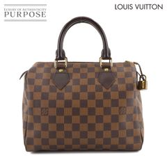 新品同様 ルイ ヴィトン LOUIS VUITTON ダミエ スピーディ 25 ハンド バッグ エベヌ ブラウン N41532 ゴールド 金具 Speedy 25 90289597のサムネイル