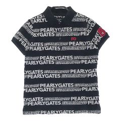 PEARLY GATES ポロシャツ ロゴ総柄 ネイビー サイズ0 - メルカリ
