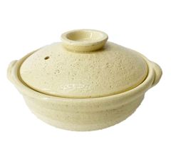 MIYUKI KATO 土鍋風 両手鍋デザイン ふた付き陶器鍋（1〜2人用 