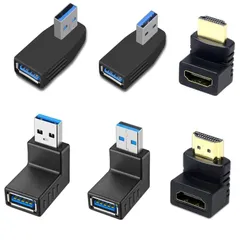 【人気商品】高速 5Gbps オス×メス 方向変換アダプター 4タイプ1セット L字型 右向き 90度 直角 左向き 3.0 3.0 上向き下向き USB USB 変換アダプタ 2個セット アダプタ 90度&270度HDMIオス×メス変換 アダプタ 4個セット