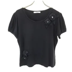 Rene ルネ 日本製 半袖 Tシャツ 38 黒 レディース 古着